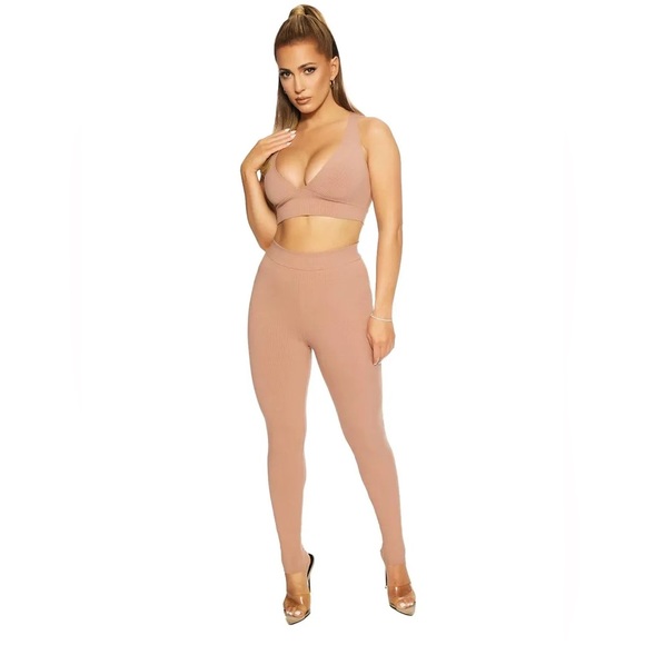 Naked Wardrobe oh so snatched leggings high waisted high rise coco - Picture 7 of 8